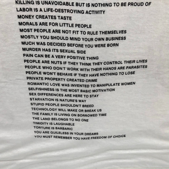 VTG Jenny Holzer Truisms T-Shirt Contemporary Art Size Large Framed in 1989 - Picture 5 of 16